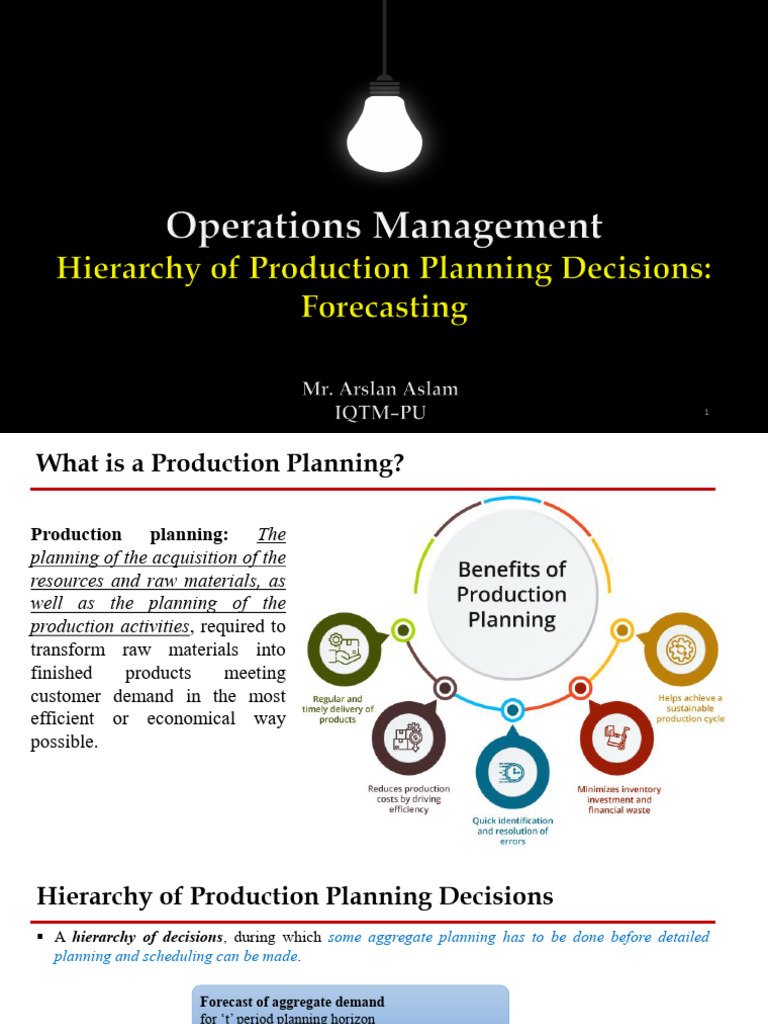 Forecasting (Production Planning) Taught | PDF | Forecasting | Time Series