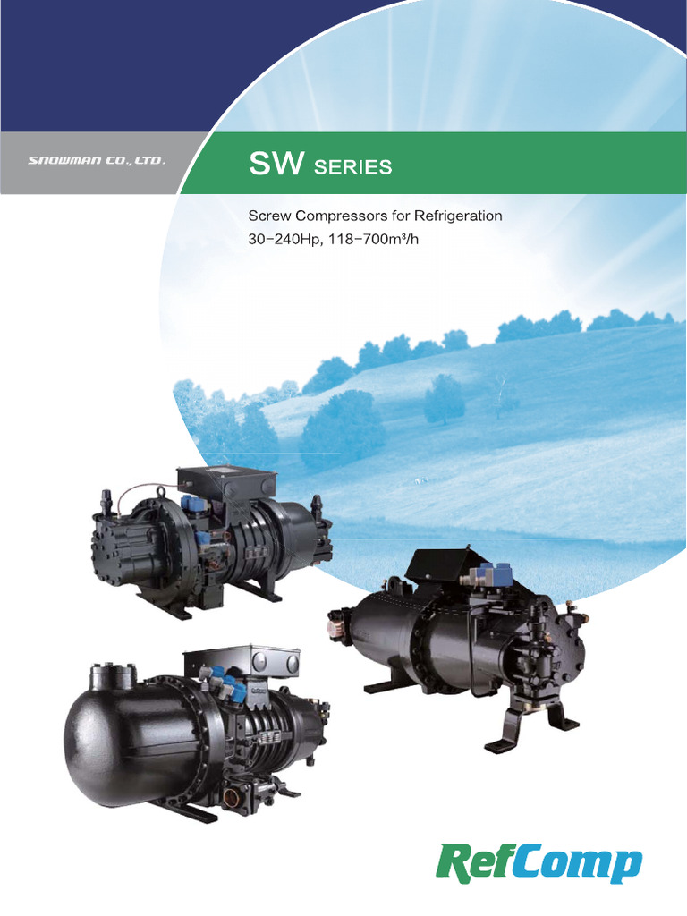 22 RefComp SW Series Screw Compressors For Refrigeration | PDF