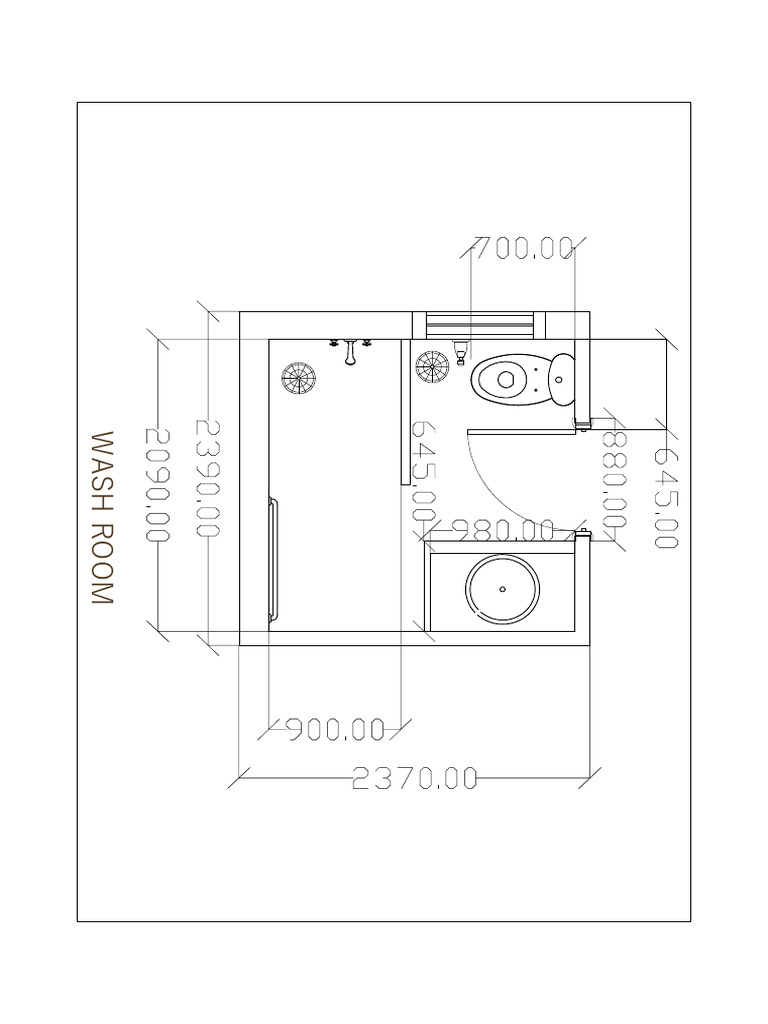 Toilet Layout 1 | PDF