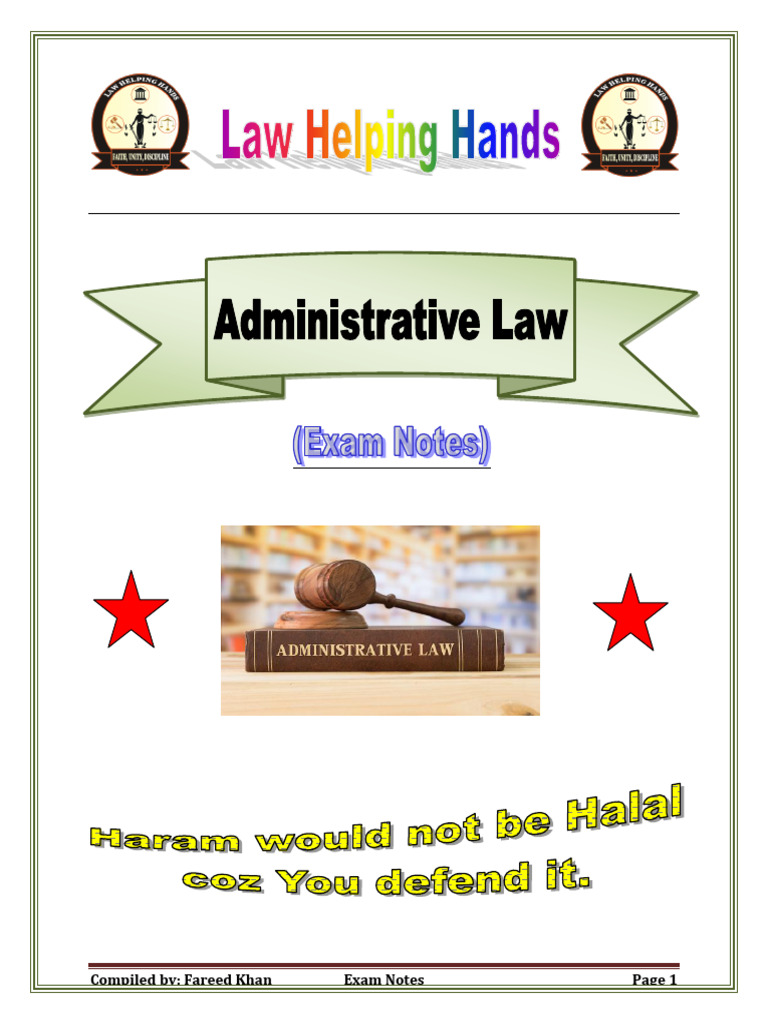 Administrative Law | PDF | Separation Of Powers | Administrative Law