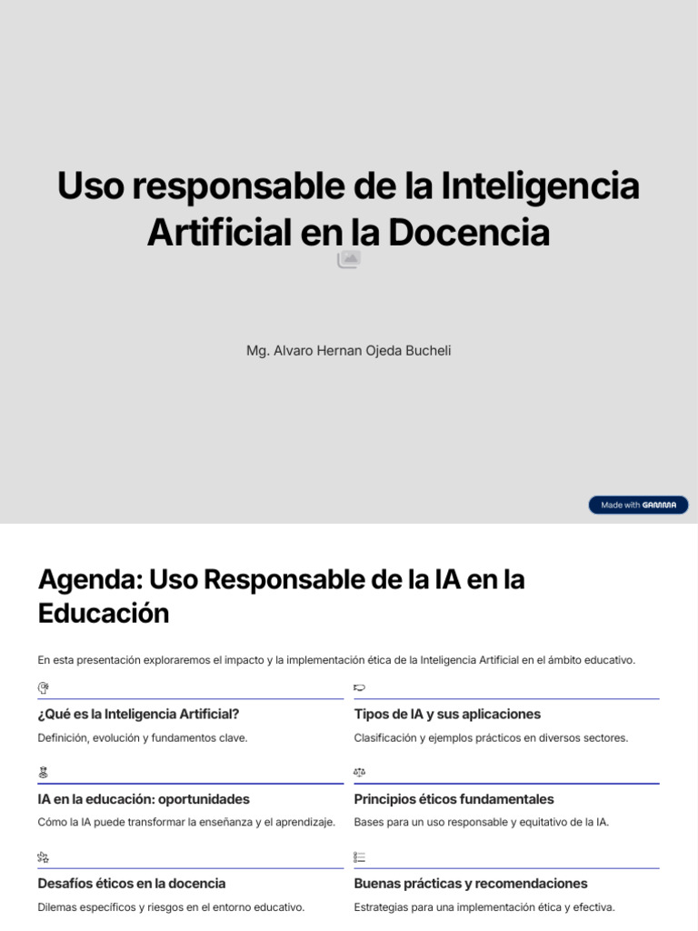 Uso Responsable de La Inteligencia Artificial en La Docencia | PDF ...