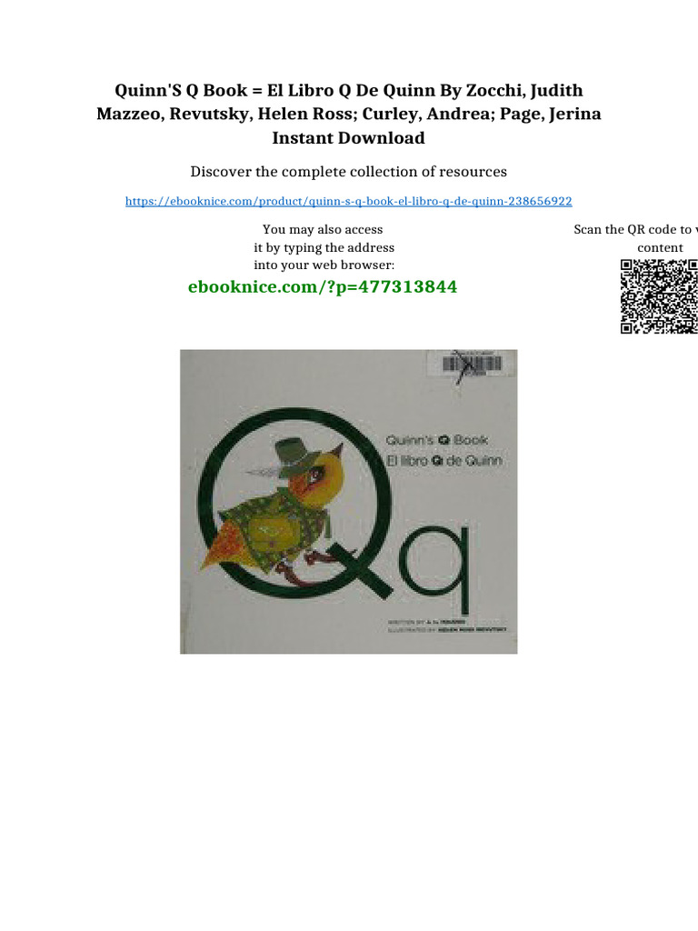 Quinn's Q Book El Libro Q de Quinn by Zocchi, Judith Mazzeo, Revutsky ...
