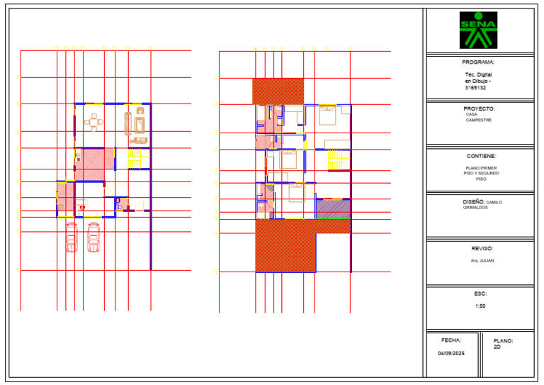 Plano Autocad Camilo-Rotulo | PDF