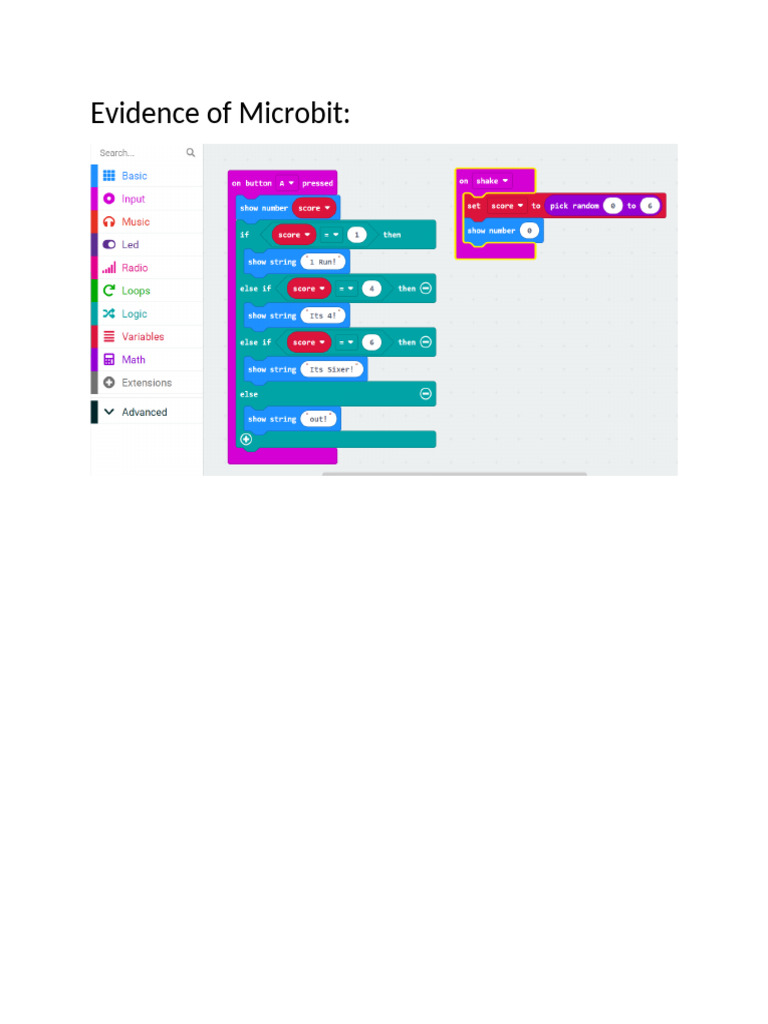 Evidence of Microbit | PDF