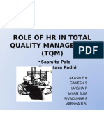 Role of HR in Total Quality Management