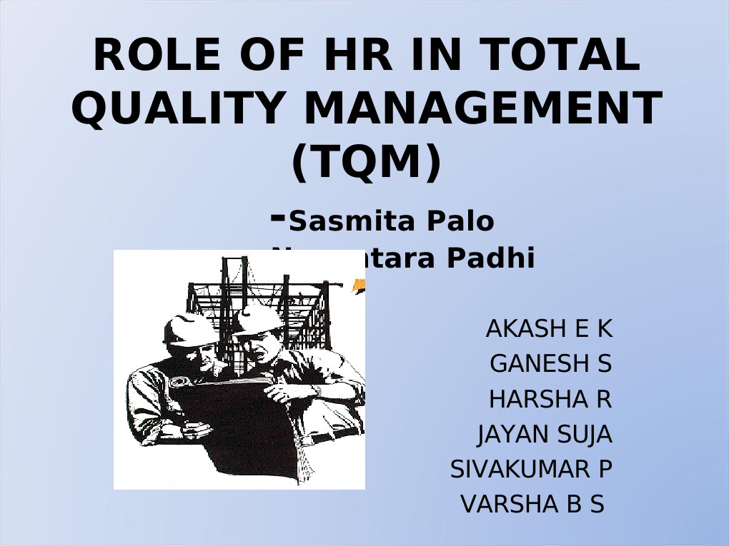HR's Role in Total Quality Management | PDF | Human Resources | Quality ...