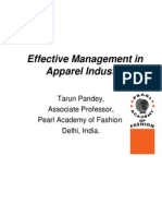 Effective Management in Apparel Industry