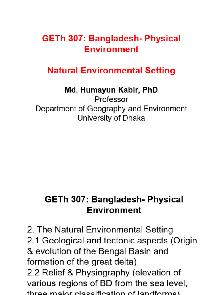 Natural Env Setting | PDF | River Delta | Plate Tectonics