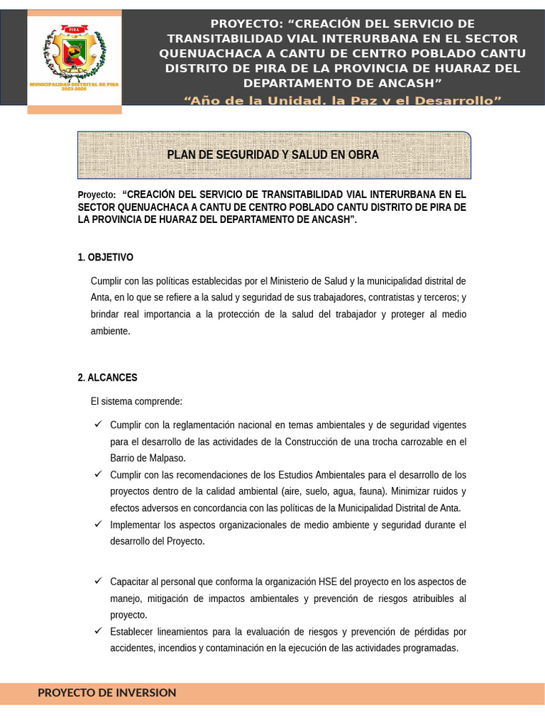 Plan de Seguridad y Salud | PDF | Residuos | Cuidado de la salud