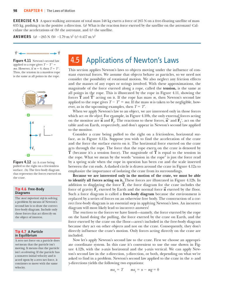 Newton's Laws of Motion | PDF | Force | Weight