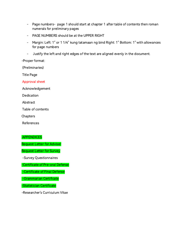 Updated Thesis Format Appendices | PDF | Academia
