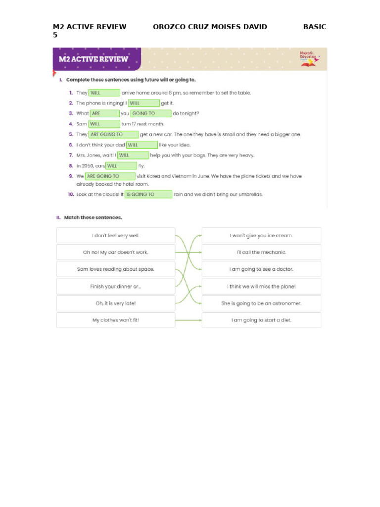 m2 Active Review - Orozco Cruz Moises David - Basic 5 | PDF