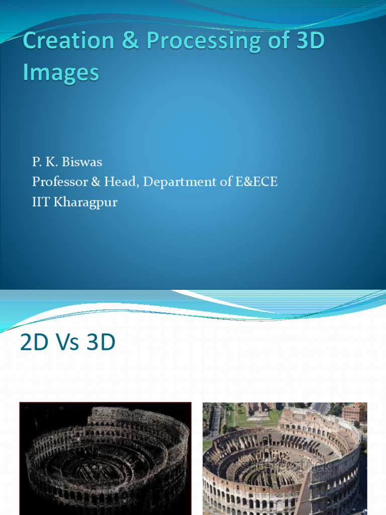 3D Imaging | PDF | 3 D Computer Graphics | Stereoscopy