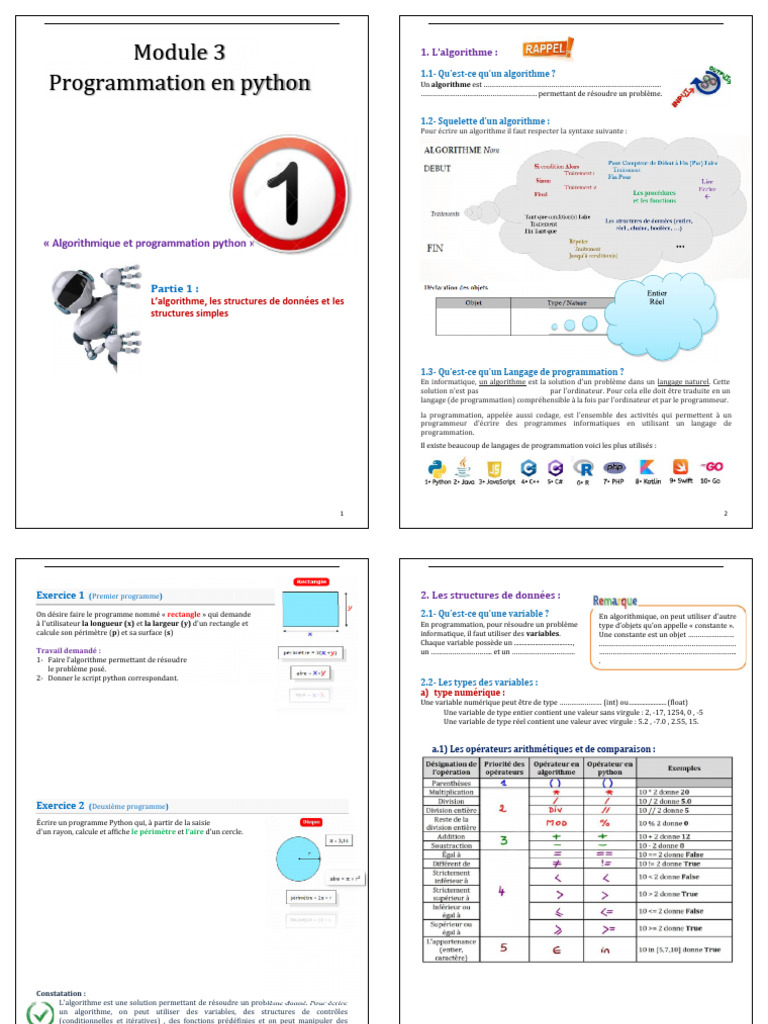 Programe 2 PAR PAGE | PDF | Programmation informatique | Booléen