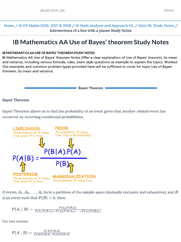 AHL 4.13-Bayes Theorem | PDF