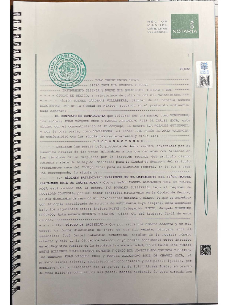 Escritura Chapultepec 58 Compressed | PDF