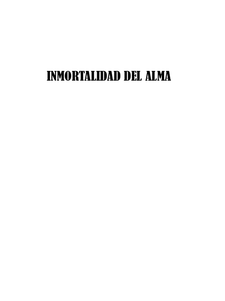 ALMA INMORTAL | PDF | Infierno | Alma