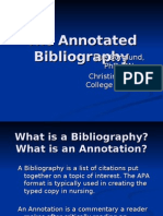 The Annotated Bibliography