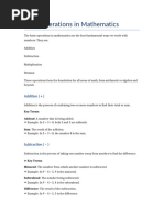 Basic Mathematical Operations Explained | PDF