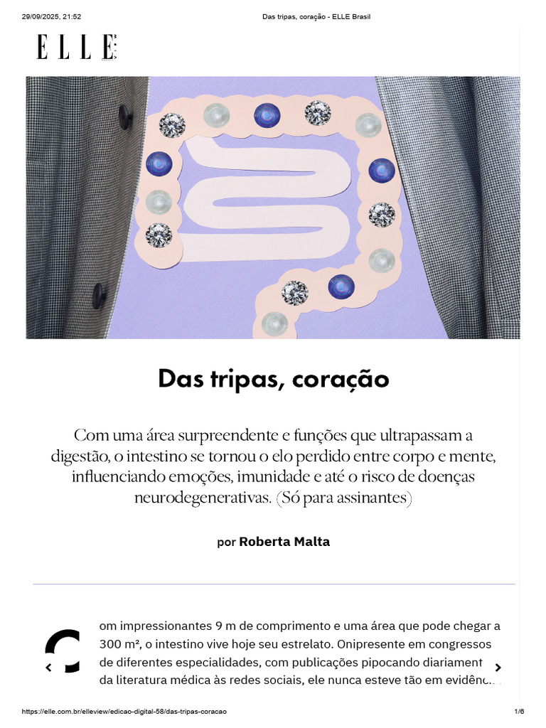 Edição 58 Das Tripas, Coração - ELLE Brasil | PDF | Fibra alimentar ...