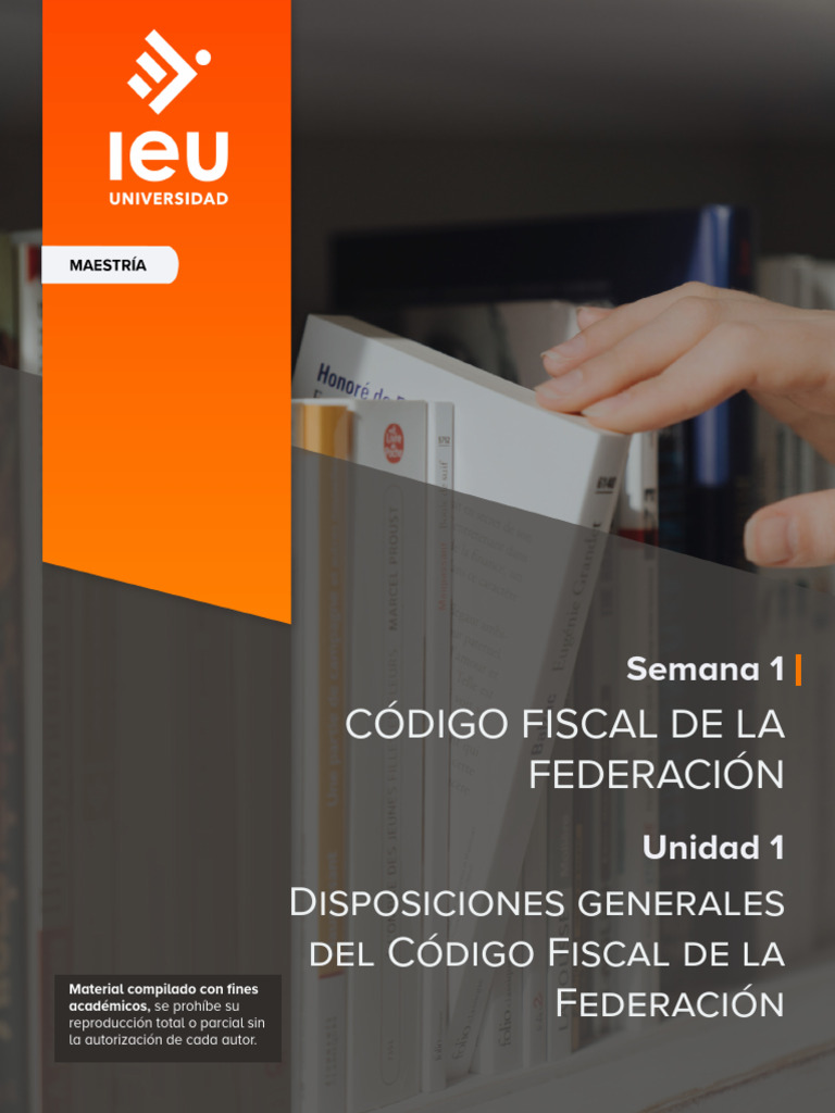 Código Fiscal de La Federación: Semana 1 | PDF | Propiedad | Justicia