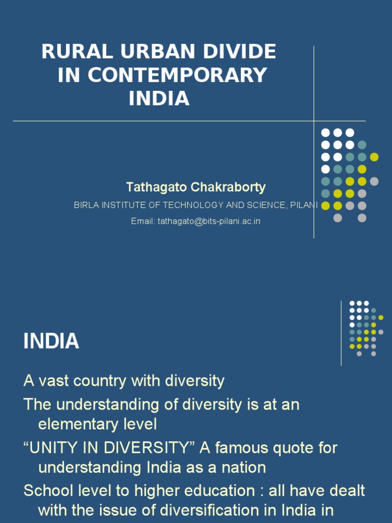 Rural Urban Divide in India | PDF | Economic Growth | Biodiversity