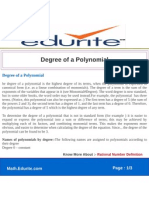 Degree of A Polynomial