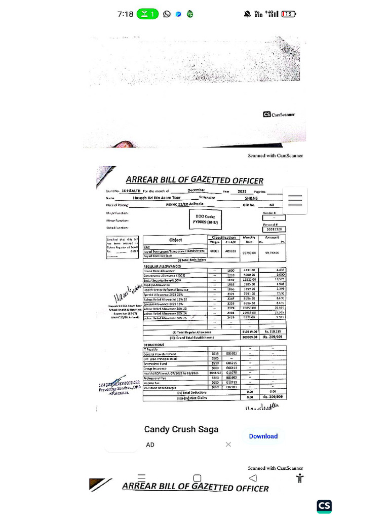 Accounts Office Bill | PDF