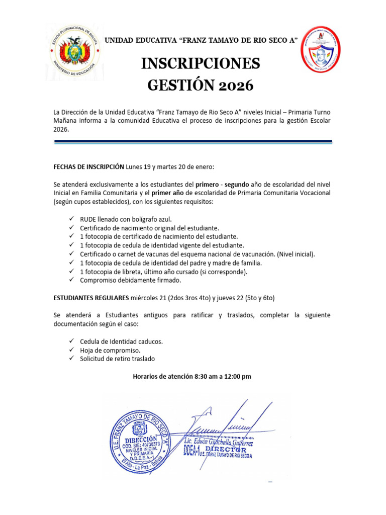 Inscripciones Ueft 2026 | PDF
