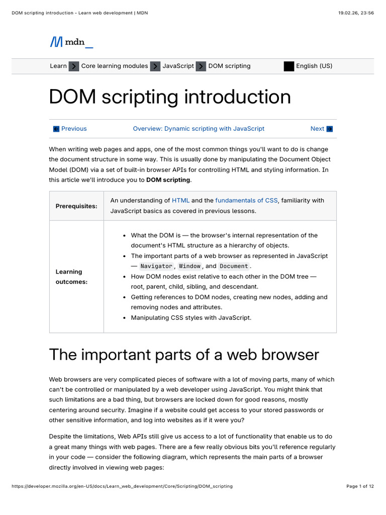 DOM Scripting Introduction | PDF | Document Object Model | Dynamic Html