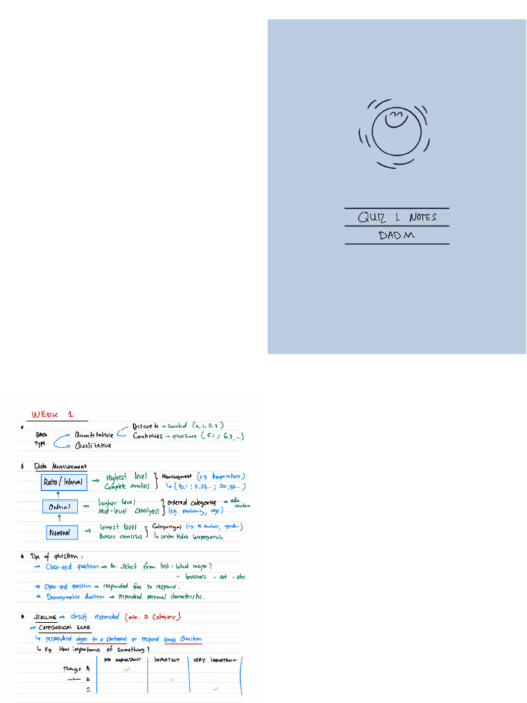 Quiz 1 Notes | PDF