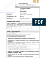 Terms of Reference United Nations Population Fund (UNFPA) Bangladesh