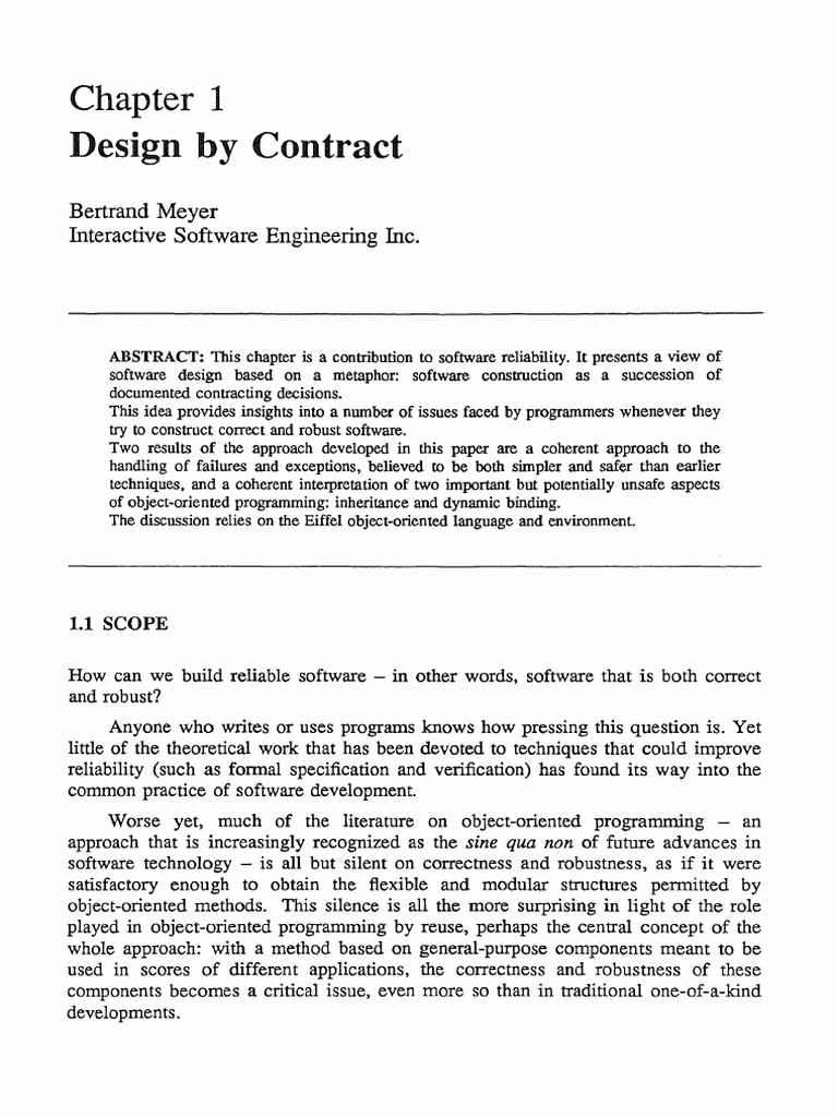 DBC Chapter | PDF | Object Oriented Programming | Software Engineering