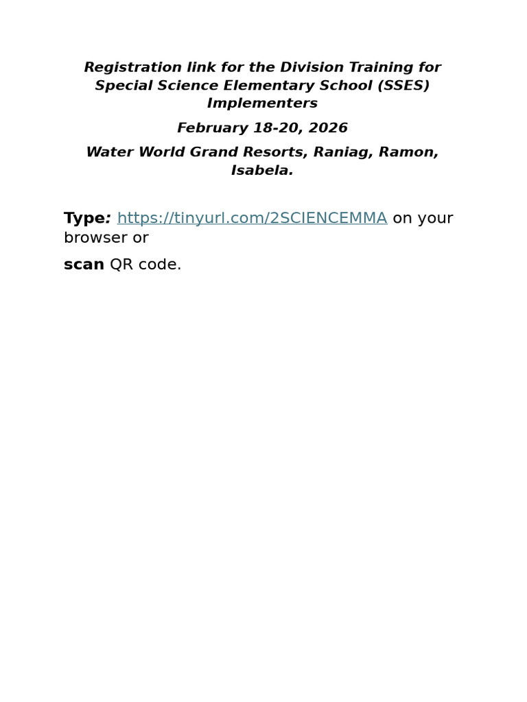 2 Registration Link For The Division Training For Special Science ...