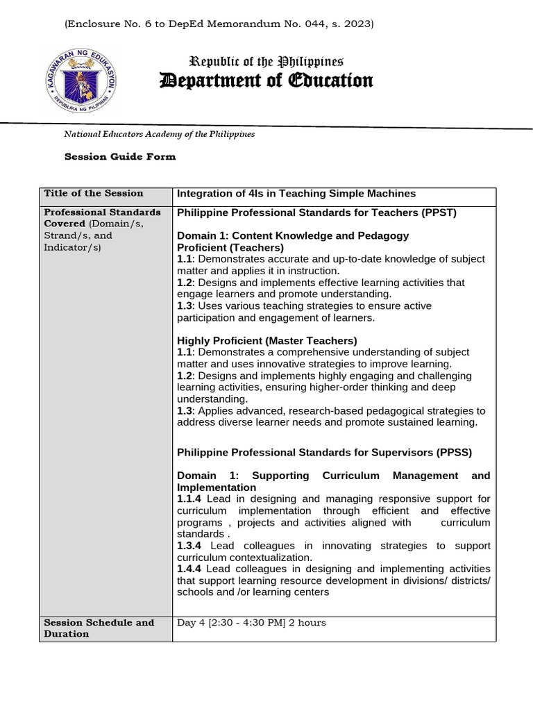 K2 - Session - 4.3 - SG - Integration of 4is in Teaching Simple ...