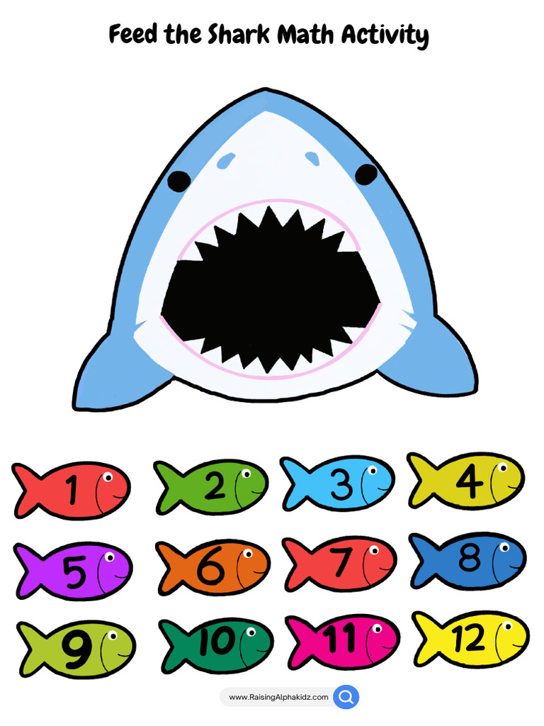 Feed The Shark Math Activity | PDF