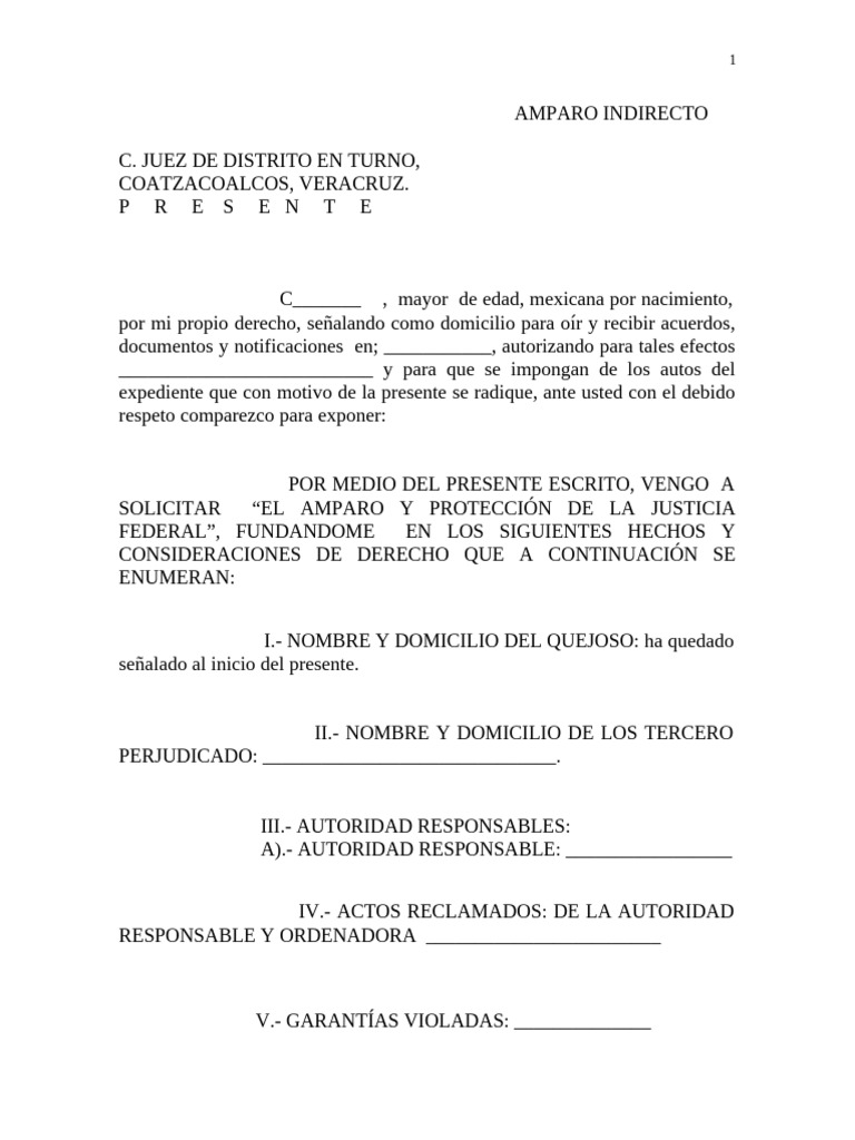 Amparo Indirecto | PDF | Justicia | Crimen y violencia