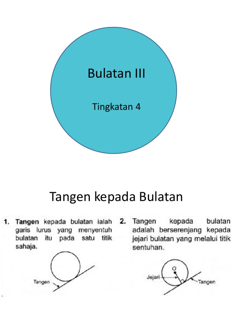 Matematik Tingkatan 4 : Bulatan III