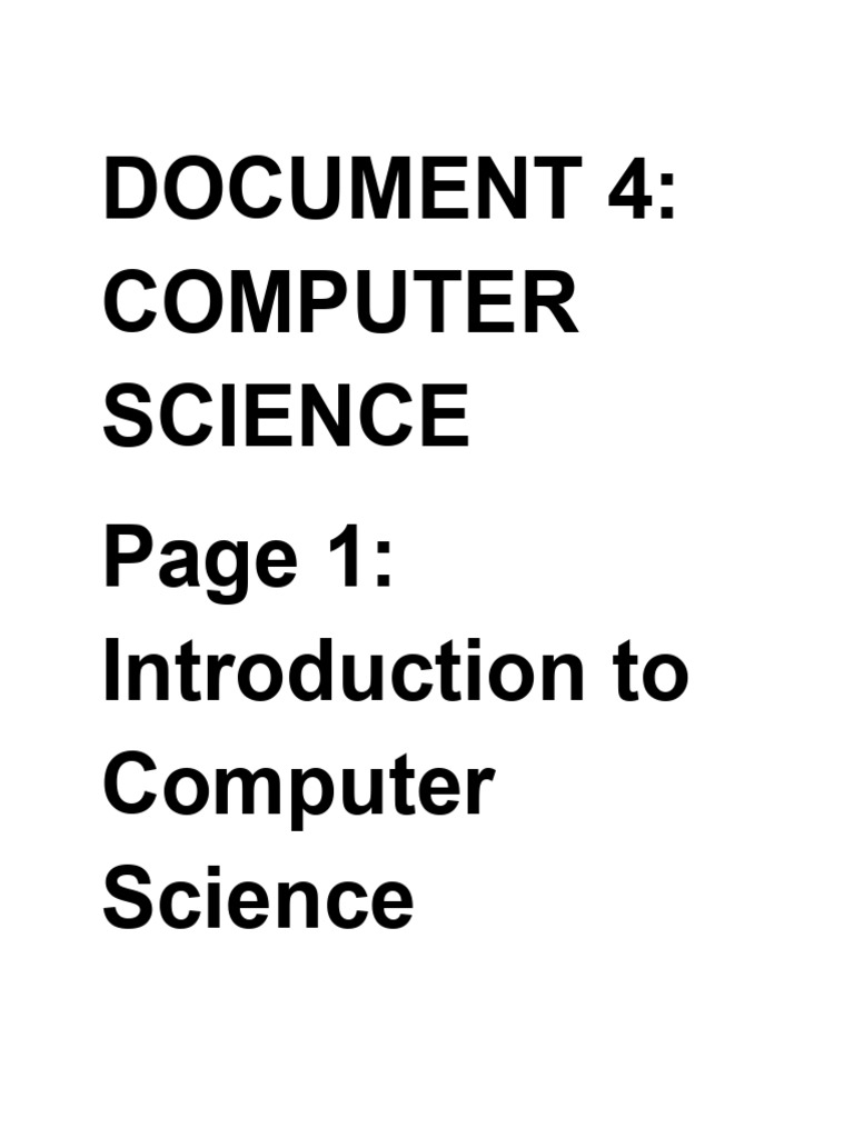 Sample Comp Sci Notes | PDF