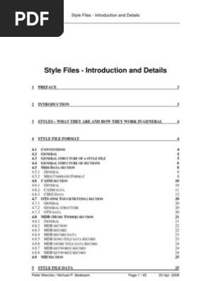 Stylefiles V100 Pdf File Format Database Index