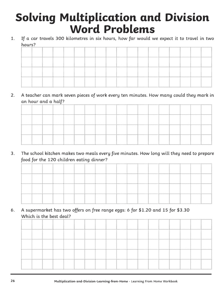 Multiplication and Division Word Problems 14 Oct 2025 | PDF