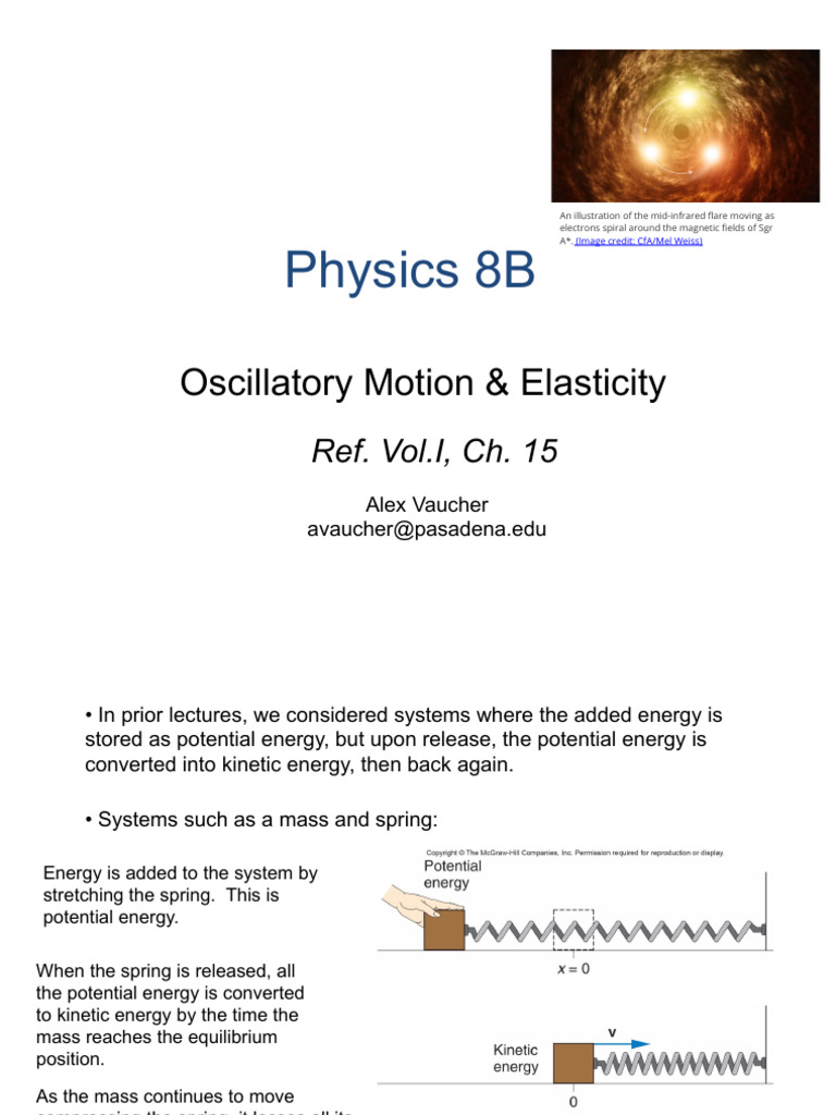 P8B - Week 1 Lecture 1 - Oscillatory Motion & Elasticity | PDF ...