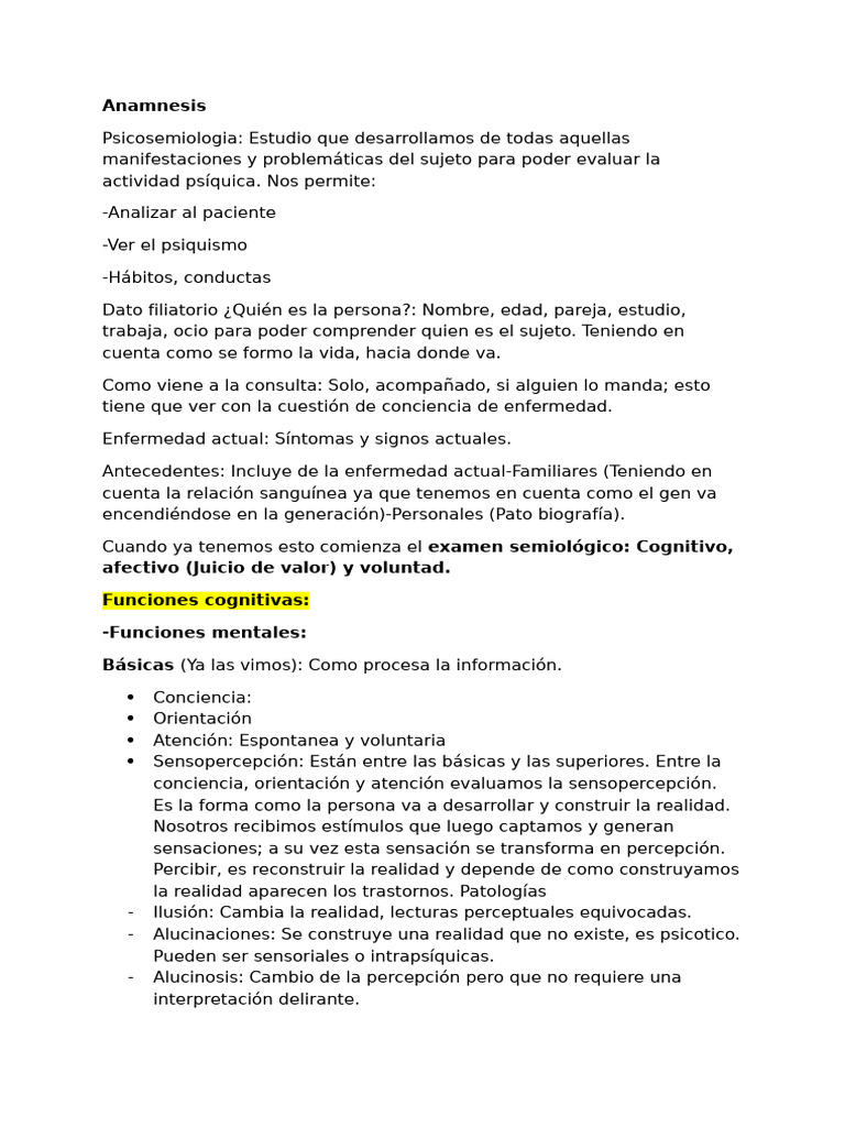 Anamnes Is | PDF | Percepción | Sicología