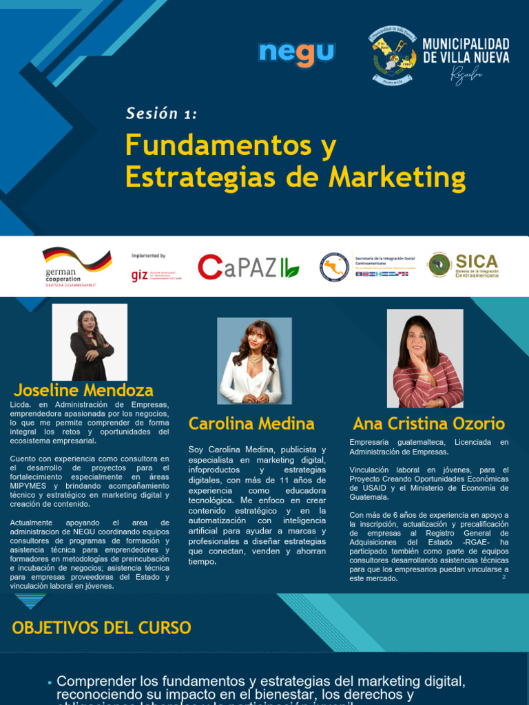 Sesión 1 Fundamentos y Estrategias de Marketing | PDF | Marketing ...