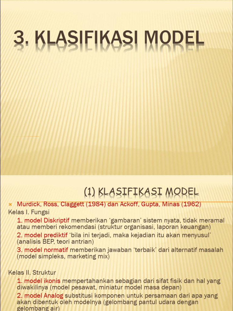3 Klasifikasi Model | PDF