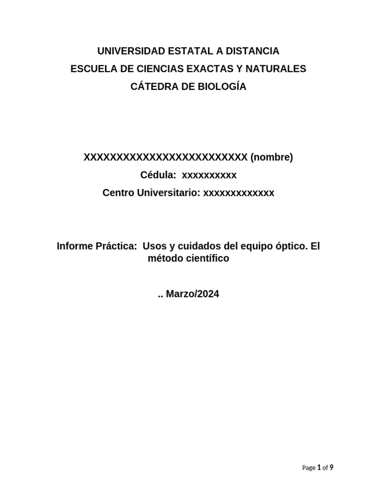 Machote para Informe Sesión 1 | PDF | Observación | Experimentar
