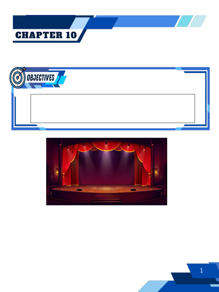 Chapter 10 Stage Setting | PDF | Entertainment | Theatre