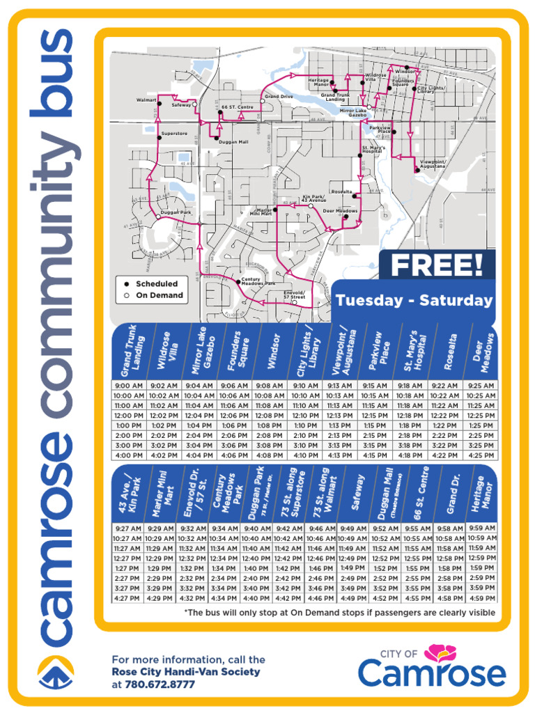 Community Bus Route Updatedoctober2025 | PDF