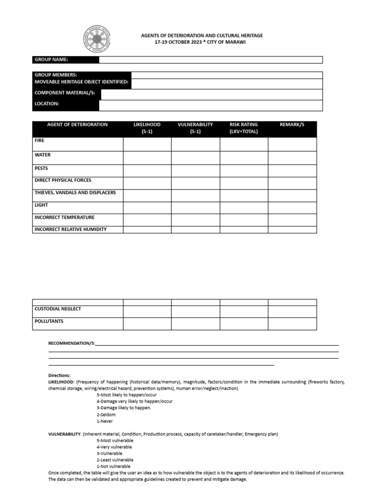 DRRM Form | PDF