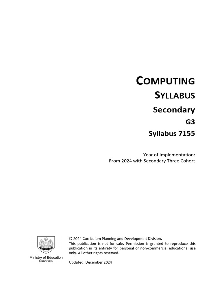 2024 G3 Computing Syllabus | PDF | Computer Network | Local Area Network